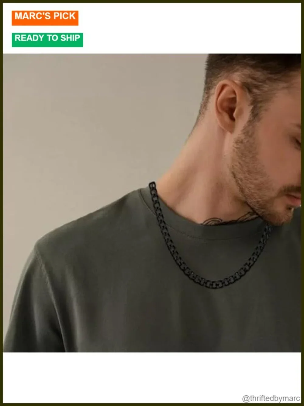 Men's Stainless Steel 4-Piece Jewelry Set with Watch Necklace Bracelet Ring